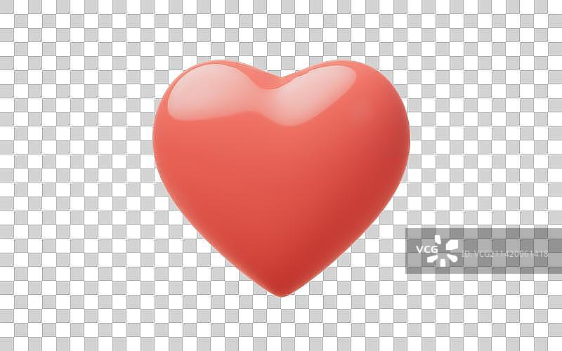 卡通风格爱心3D渲染图片素材