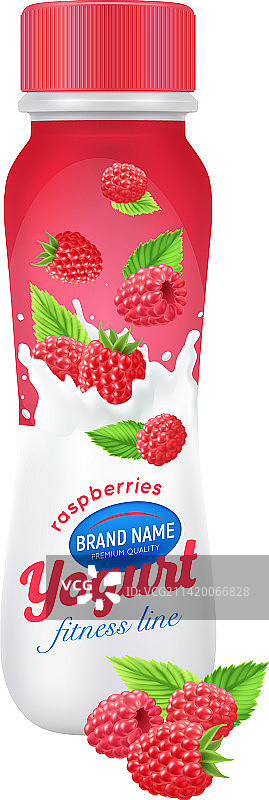 逼真酸奶包装图片素材