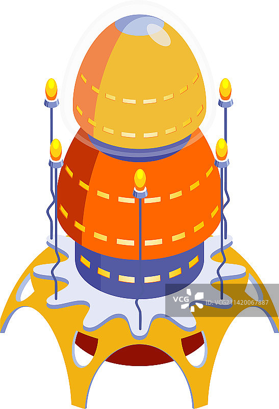 2.5D宇宙飞船图片素材