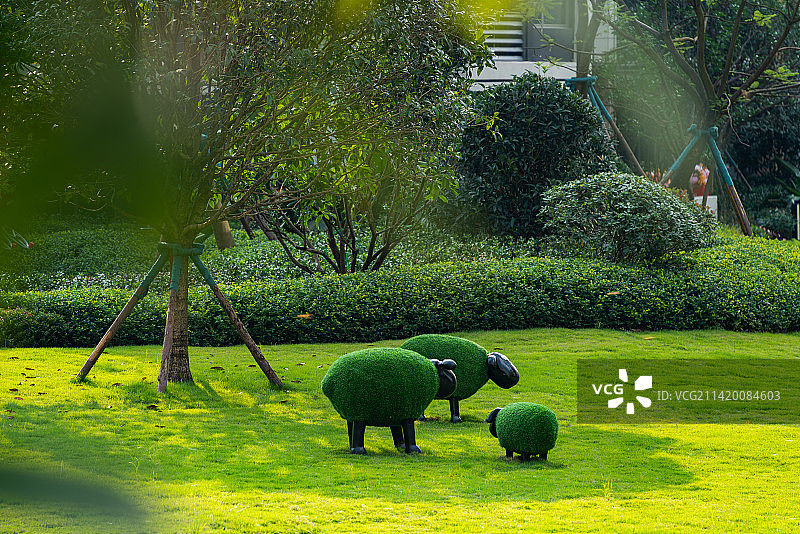 高端住宅区园林景观 售楼部 示范区图片素材