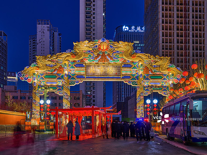 沈阳北市场庙会中国传统灯会图片素材