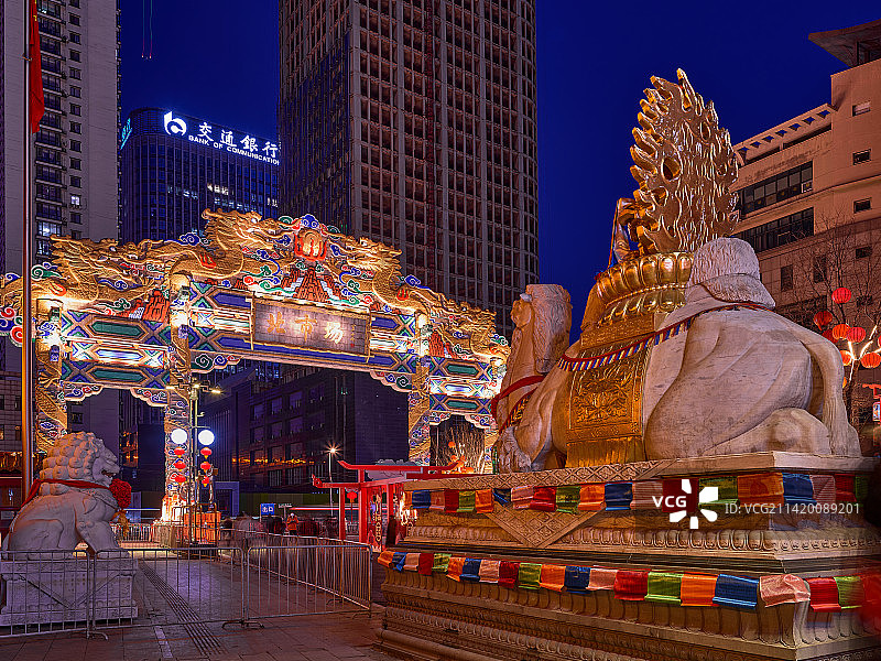 沈阳北市场庙会中国传统灯会图片素材