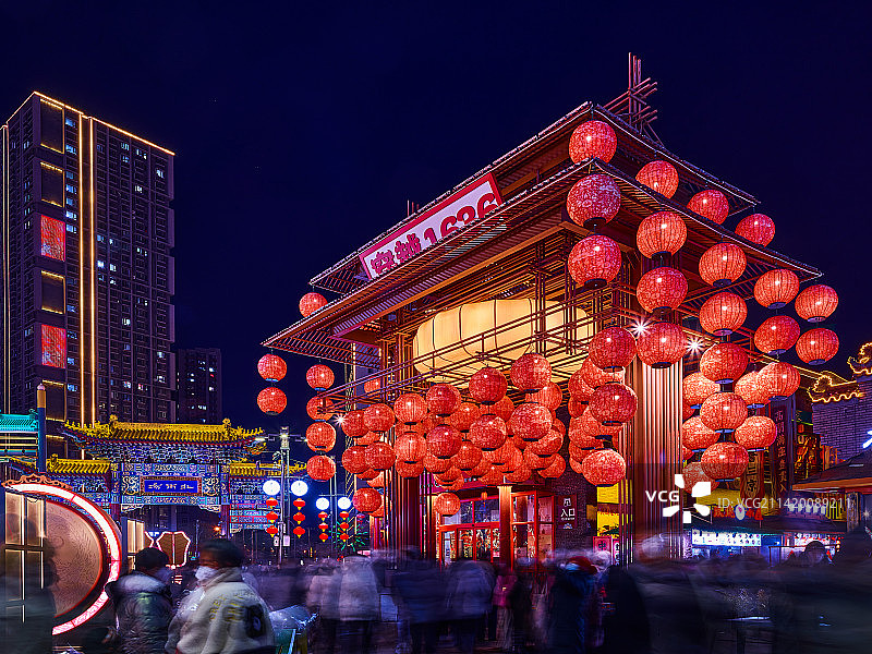 沈阳北市场庙会中国传统灯会图片素材