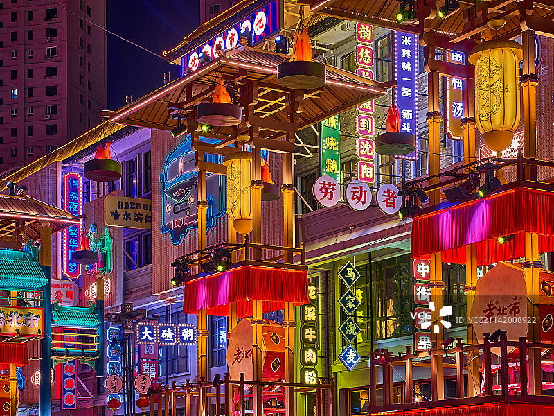 沈阳北市场庙会中国传统灯会图片素材