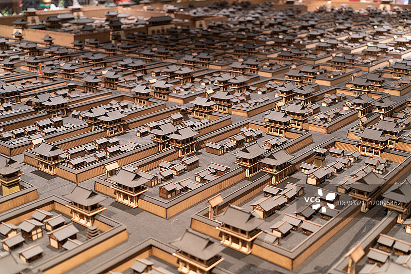 古代城市建筑模型图片素材