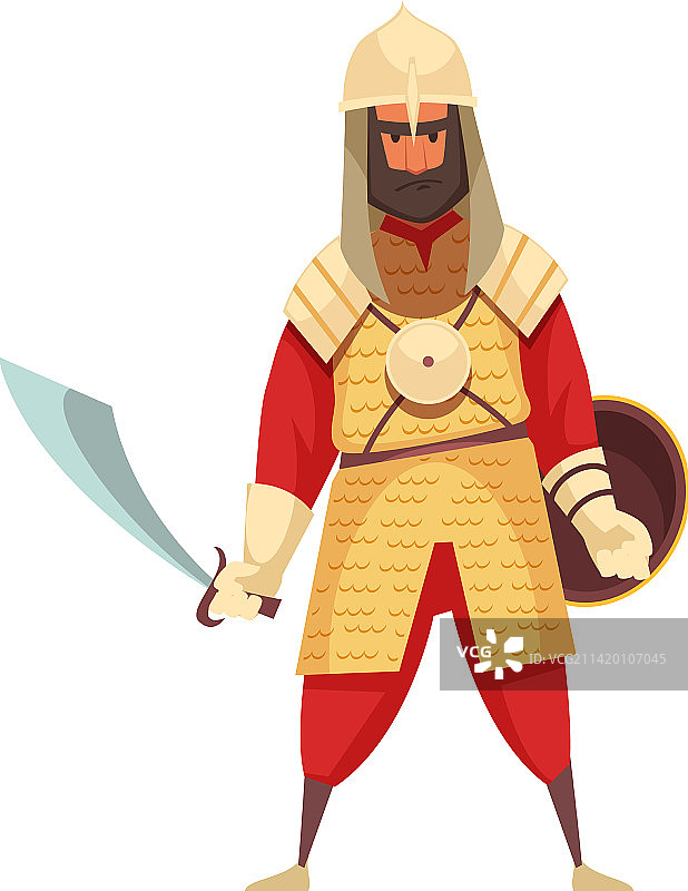 扁平波斯战士图片素材