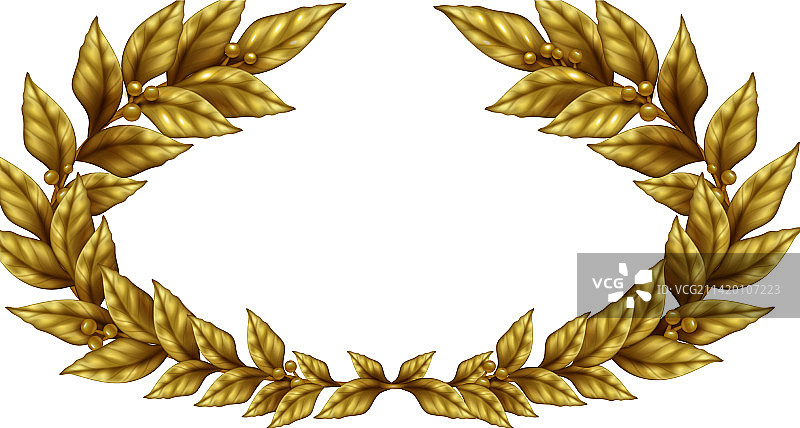 写实风格月桂花环图片素材