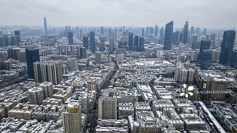 武汉 江汉硚口区城市住宅生活圈航拍图片素材