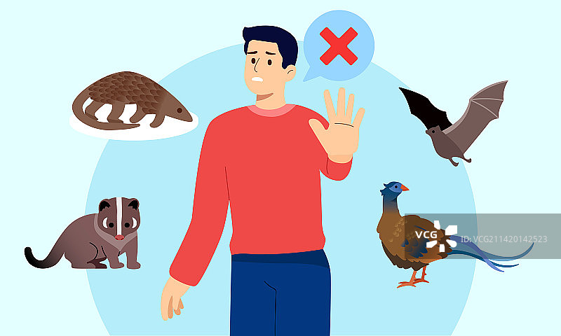 拒绝食用野生动物图片素材