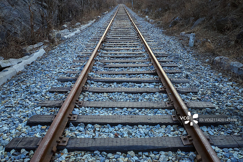 铁轨远方图片素材