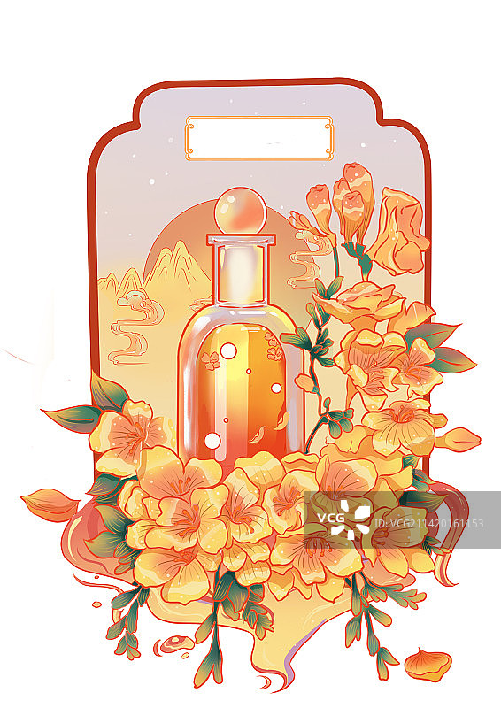 新中式包装插画图片素材