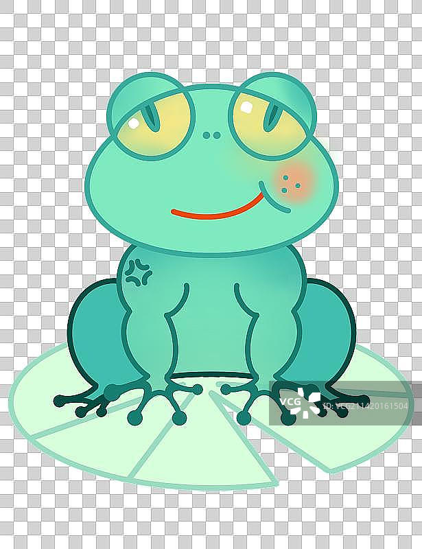青蛙可爱卡通插画元素图片素材