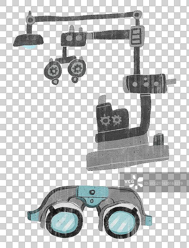 眼科医疗器械插画元素图片素材