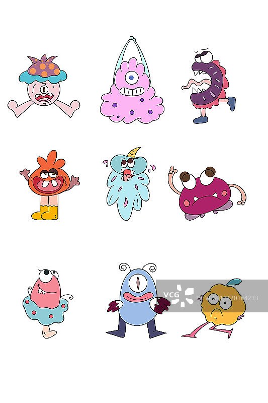 卡通小怪兽图片素材