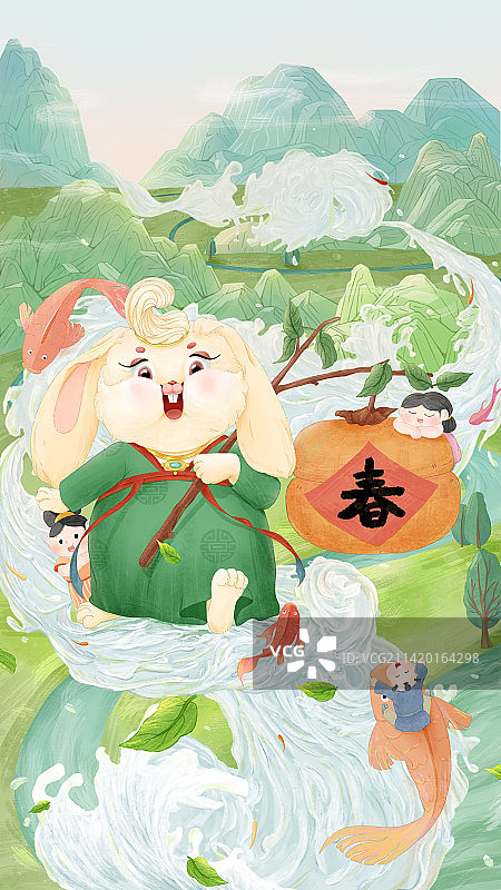 福兔迎春图片素材