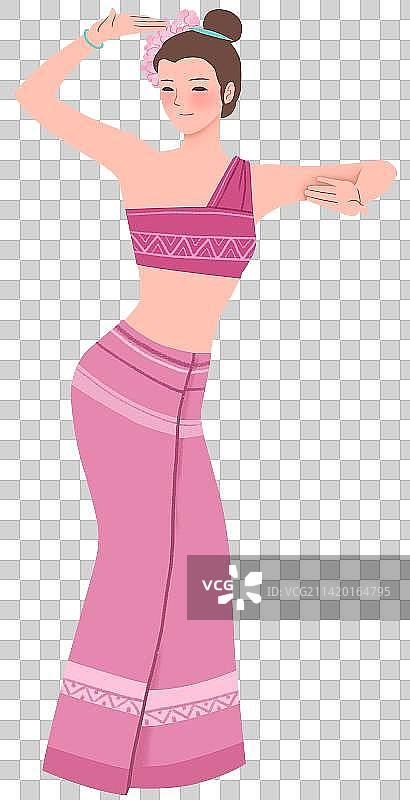 跳舞的傣族少女图片素材