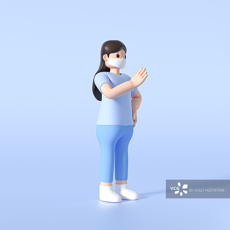 3D渲染卡通护士图片素材