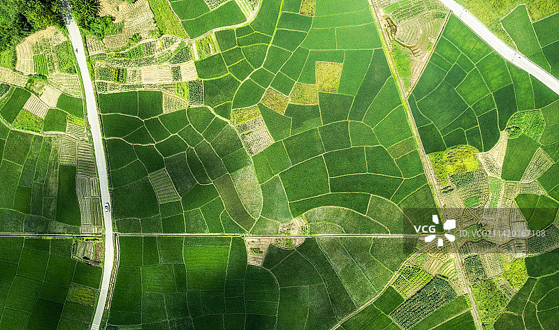 航拍乡村田野图片素材