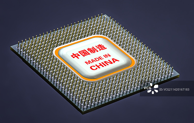 商业配图：中国制造 芯片 半导体图片素材