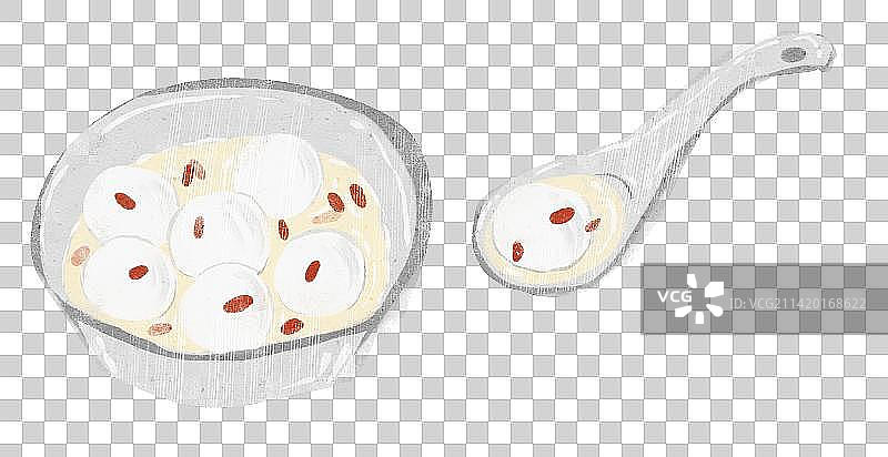 酒酿汤圆插画元素图片素材