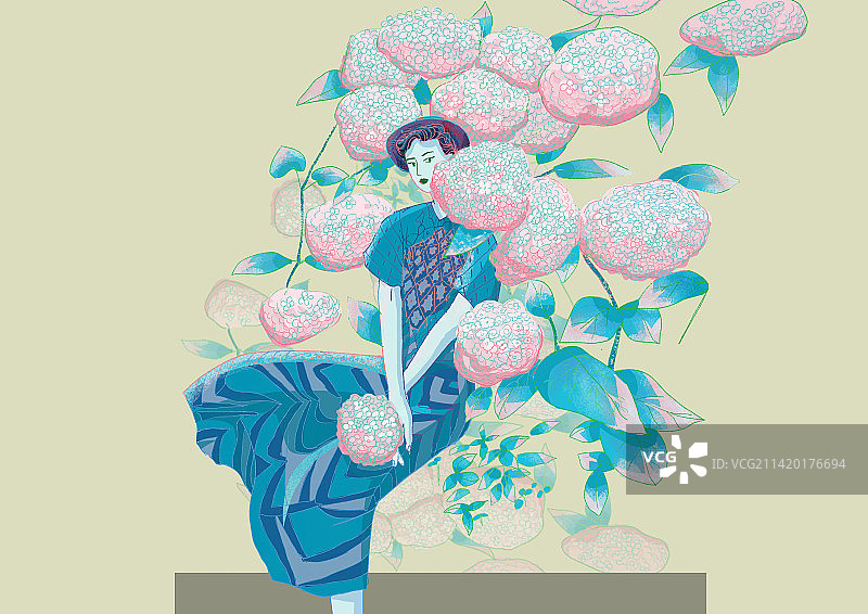 花与人图片素材