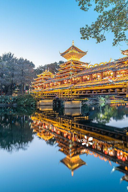 侗族风雨桥图片素材