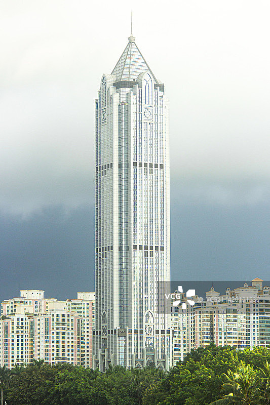 海口天际线图片素材