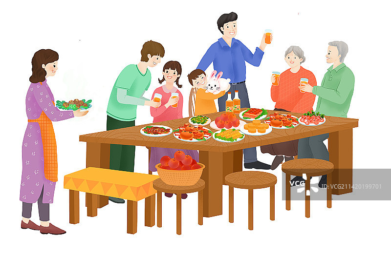 家人吃饭图片素材
