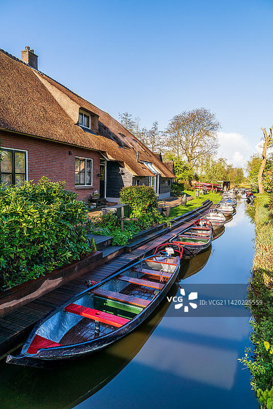 荷兰羊角村别墅花园图片素材