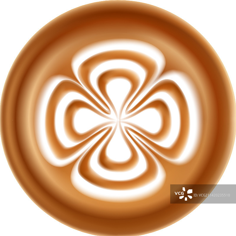 逼真拿铁艺术图片素材