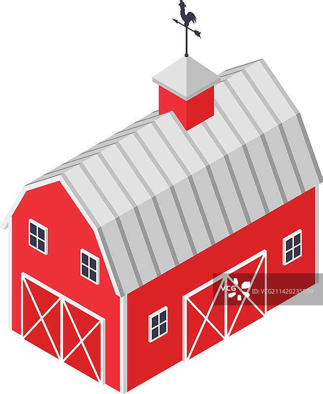 2.5D农场建筑图片素材