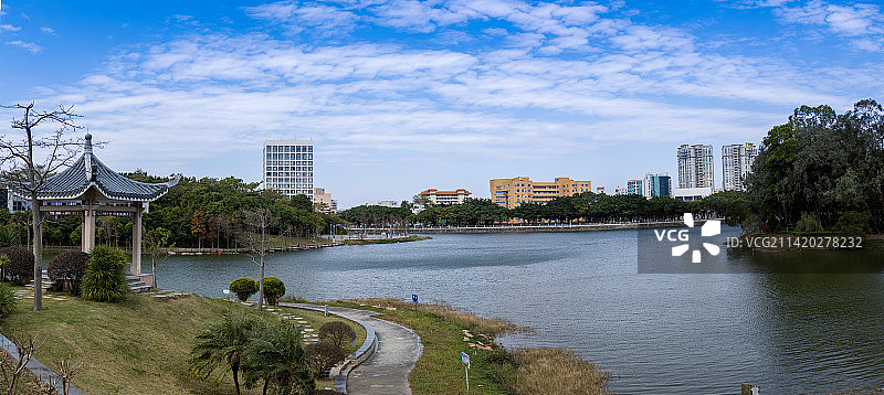 2023年春节阳江鸳鸯湖图片素材