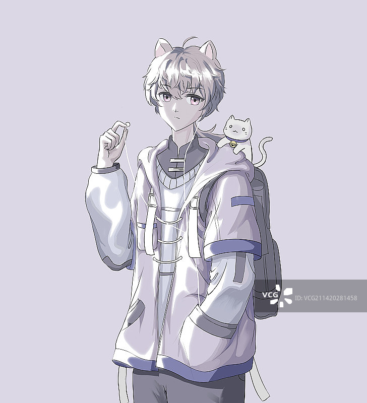 二次元人物之猫耳少年图片素材