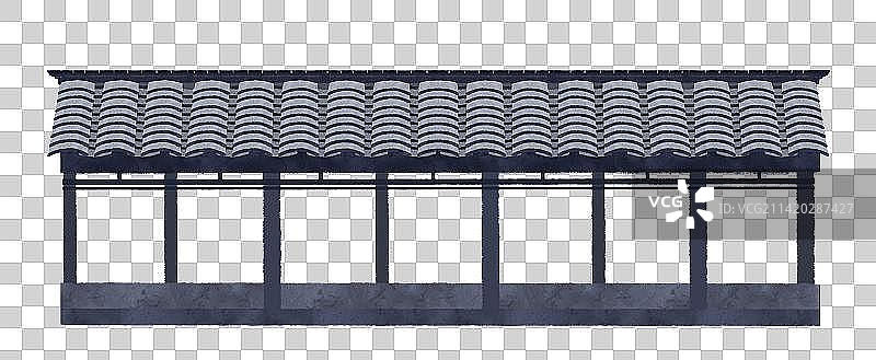 园林走廊建筑素材图片素材