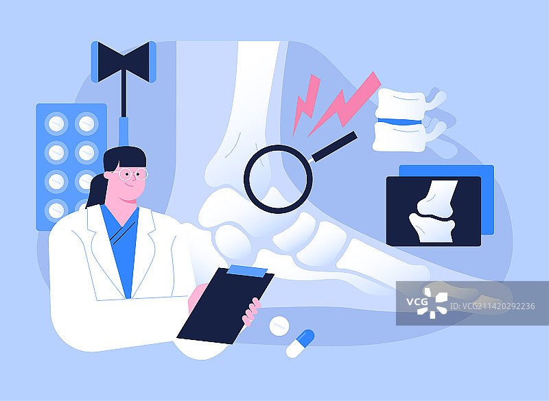 骨科医生职业矢量插画图片素材