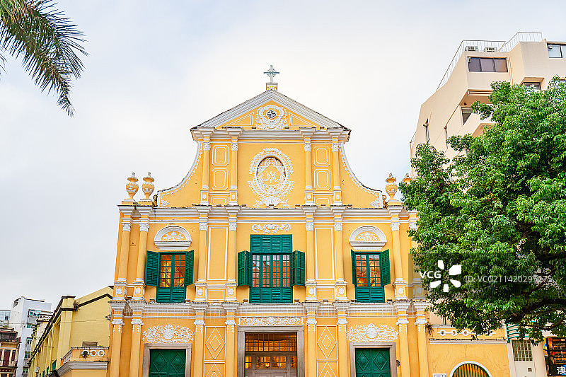 中国澳门历史城区玫瑰圣母堂建筑风光图片素材