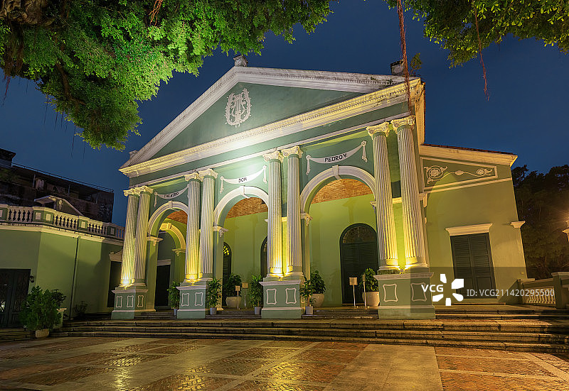 澳门伯多禄五世剧院岗顶剧院古建筑图片素材