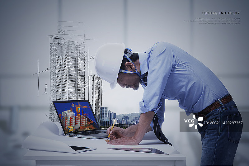 未来工业3D渲染建筑图片素材