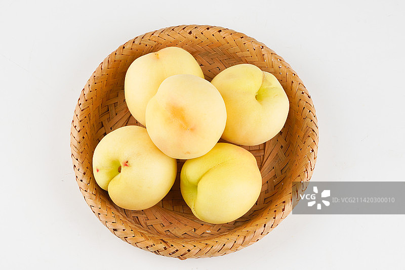 新鲜白桃图片素材