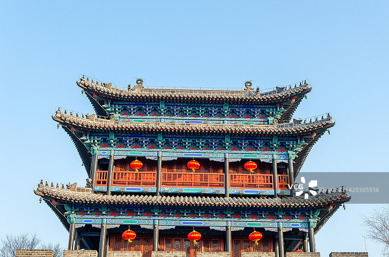 蓬莱阁振扬门楼图片素材