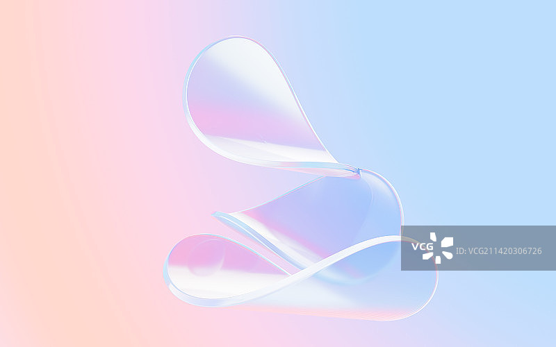 透明渐变玻璃背景3D渲染图片素材