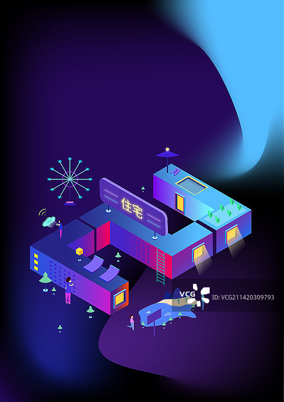 创意倒计时插画2图片素材