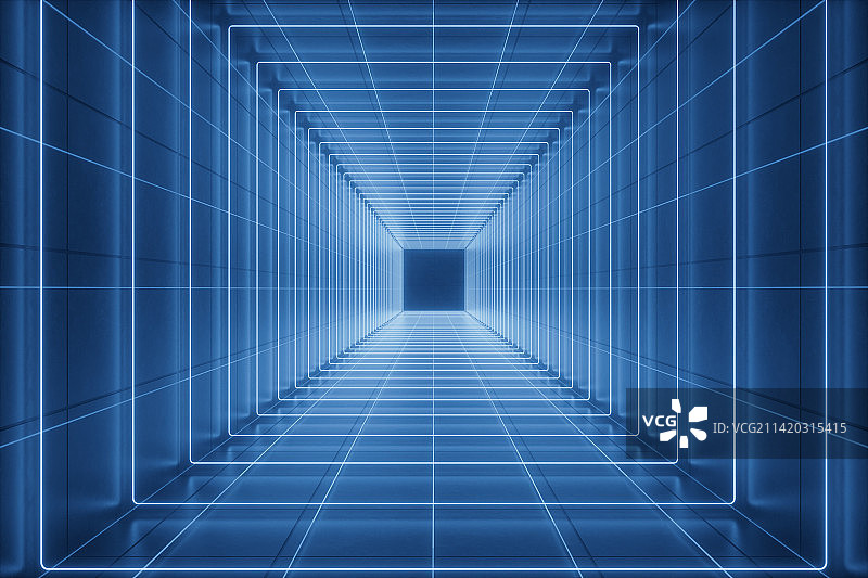 3D渲染的霓虹空间场景图片素材