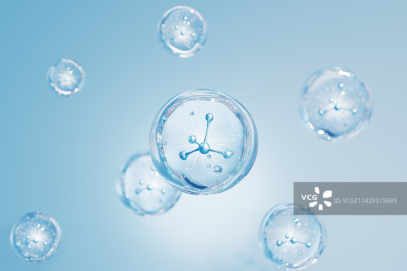 3D渲染的细胞分子精华图片图片素材