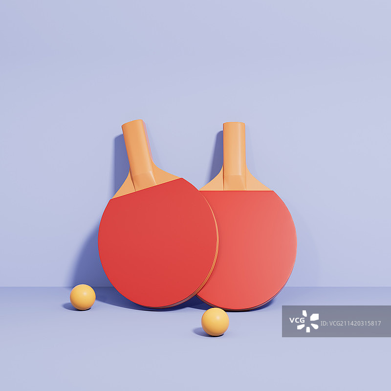 3D渲染的乒乓球运动图片图片素材