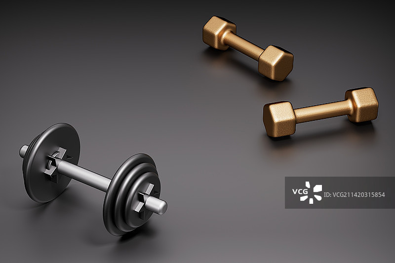 3D渲染的健身哑铃图片图片素材
