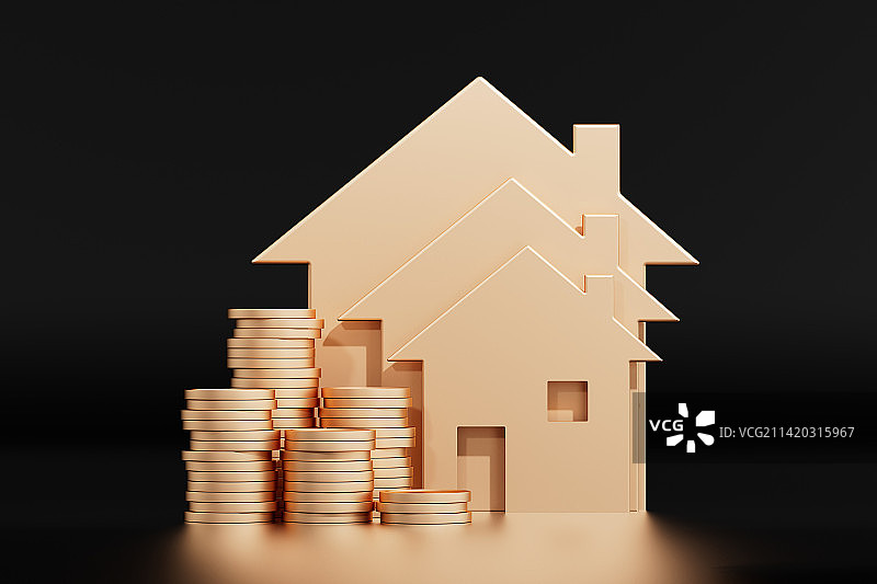 3D渲染的金融概念题材图片素材