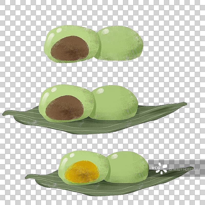 清明节清明果青团插画元素图片素材