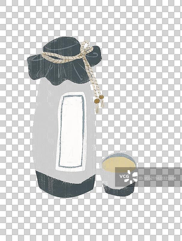 酒壶插画元素图片素材
