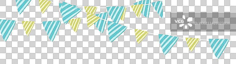 三角旗装饰品插画元素图片素材